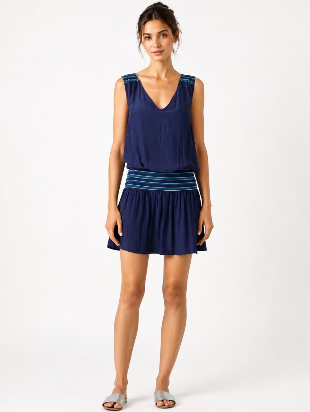 ❤️ NWOT! RAMY BROOK SATIN DANY BLOUSON MINI DRESS, MEDIUM